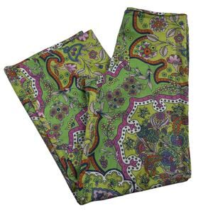 Tailor New York Vintage Cotton Blend Boho Hippie Paisley Pants Women's Size 4